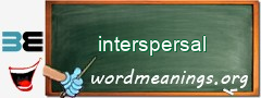 WordMeaning blackboard for interspersal